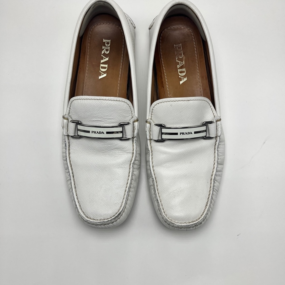 Prada mens leather loafers size 8